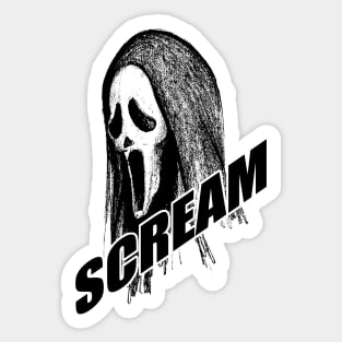 Scream VI  (Scream 6)  scary horror movie graphic design by ironpalette Sticker